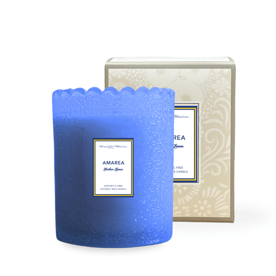 Amarea Sicilian Lemon Natural Candle 8oz Kaia Collection - Vegan America