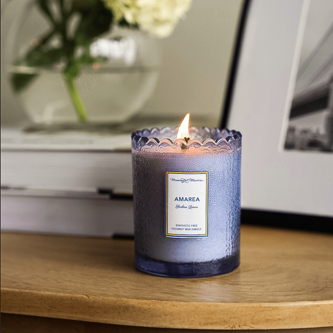 Amarea Sicilian Lemon Natural Candle 8oz Kaia Collection - Vegan America