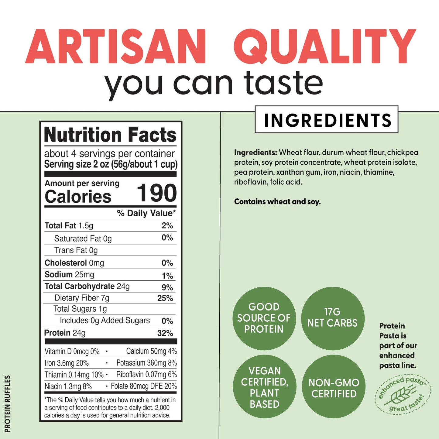 Protein Pasta Variety Pack: Penne & Ruffles