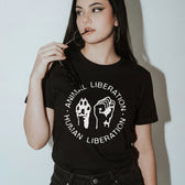 Animal Liberation Human Liberation T-Shirt - Vegan America