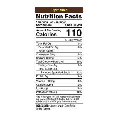 Coaqua Espresso'd Coconut Water
