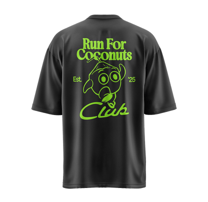 "Run Club" Oversized Faded T-Shirt - Vegan America