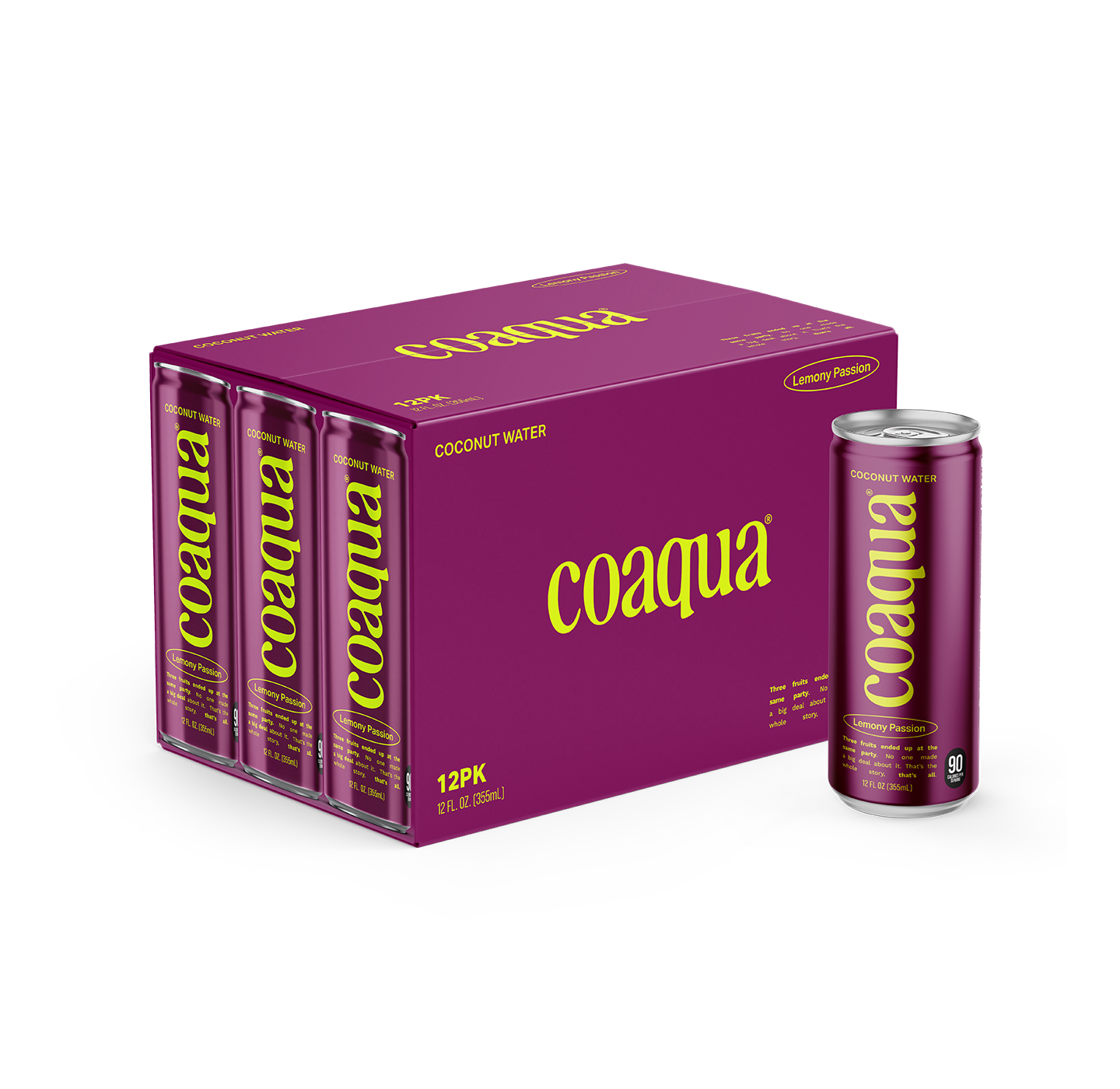 Coaqua Lemony Passion Coconut Water