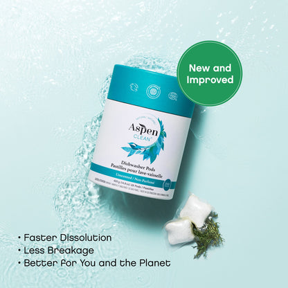AspenClean Dishwasher Pods Eco-friendly, Natural. Non-toxic