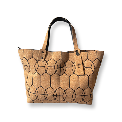 Geometric Cork Tote