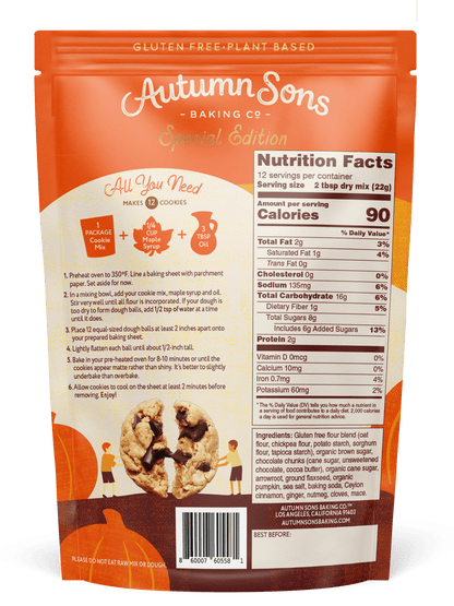 Pumpkin Chocolate Chunk Cookie Mixes - Vegan America