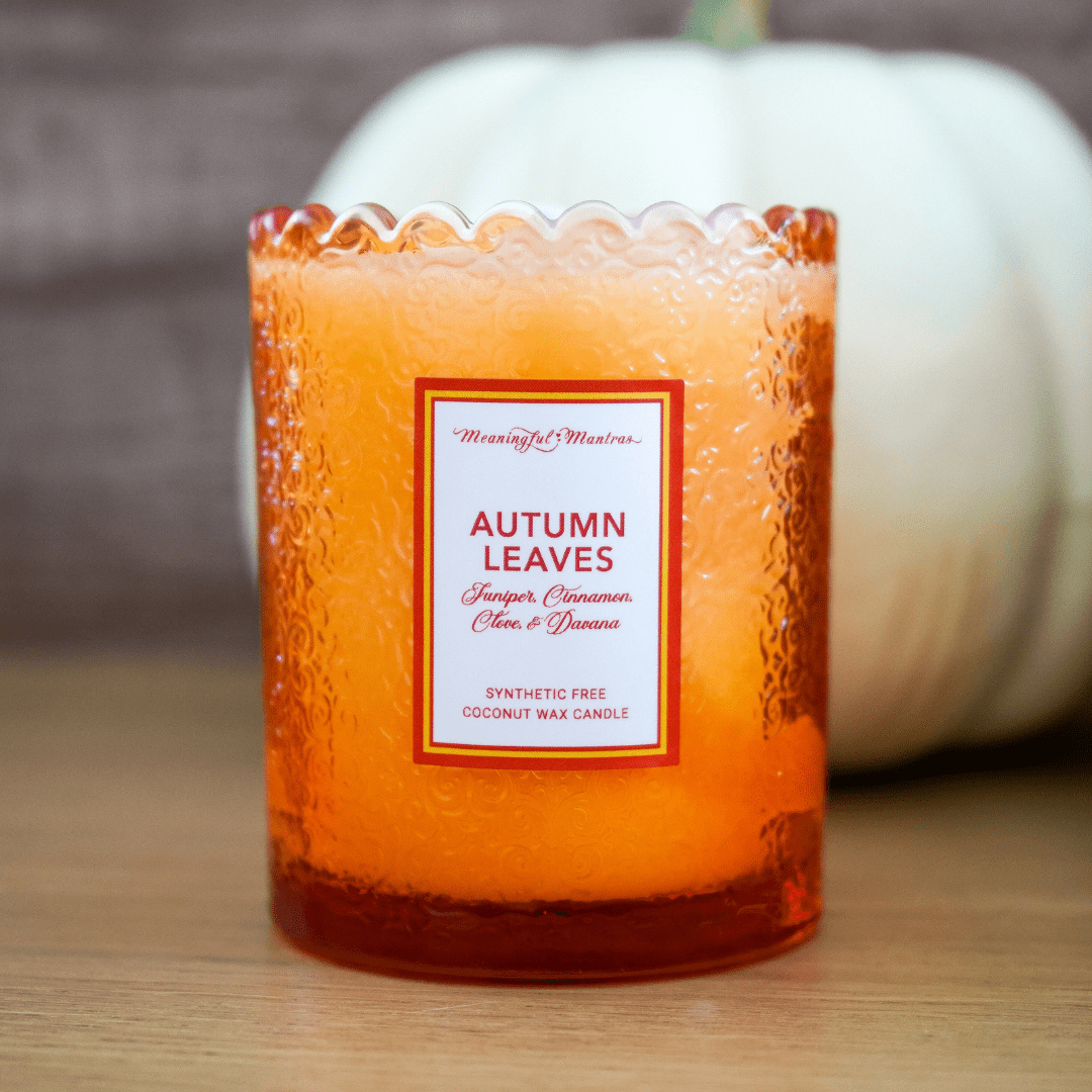 Autumn Leaves Natural Candle 8oz Kaia Collection - Vegan America