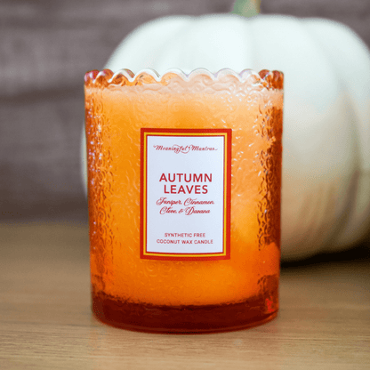 Autumn Leaves Natural Candle 8oz Kaia Collection - Vegan America