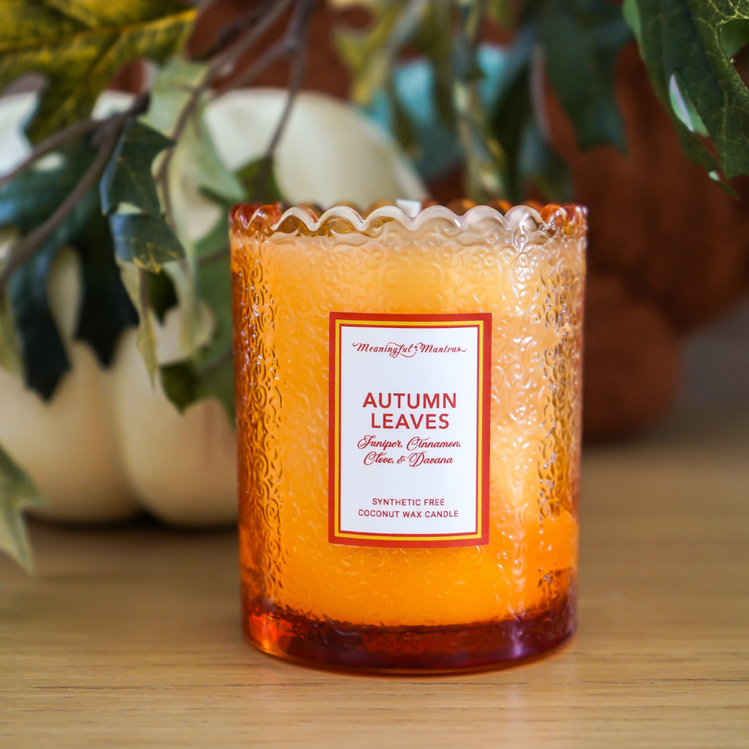 Autumn Leaves Natural Candle 8oz Kaia Collection - Vegan America