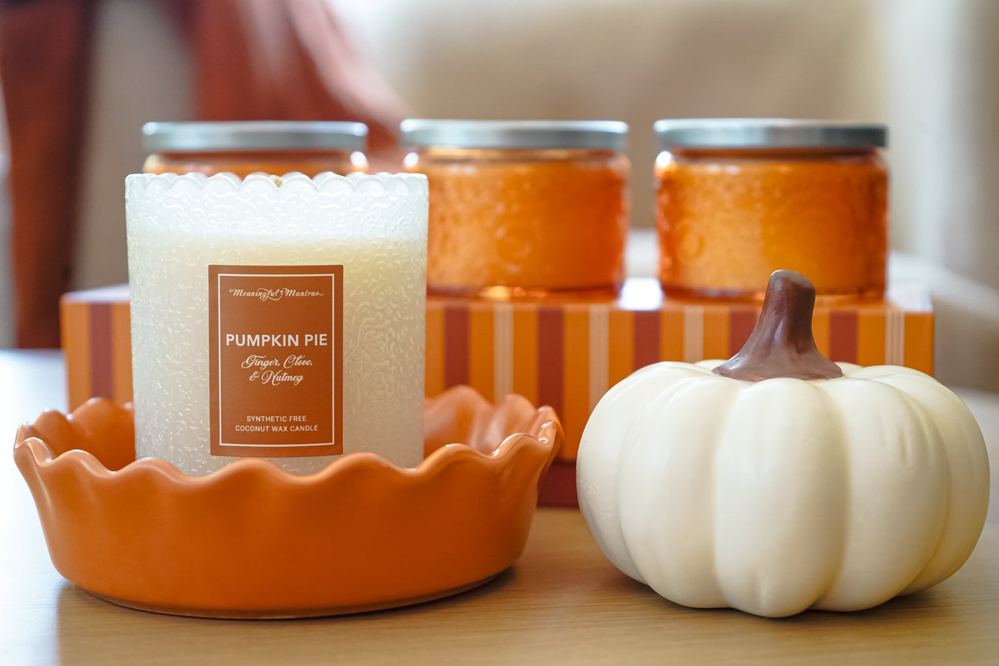 Pumpkin Pie Natural Candle 8oz Kaia Collection - Vegan America