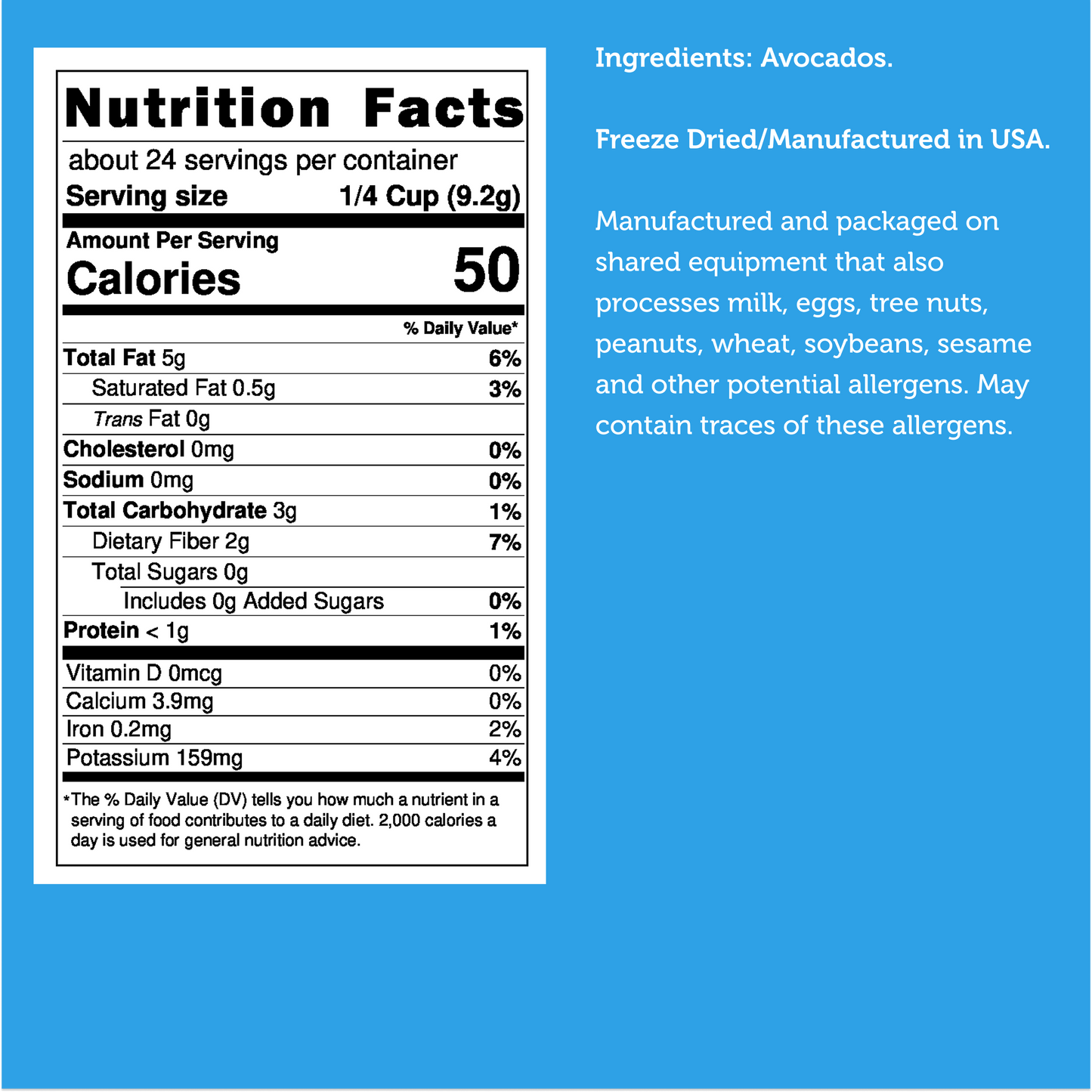 Freeze Dried Avocado Slices