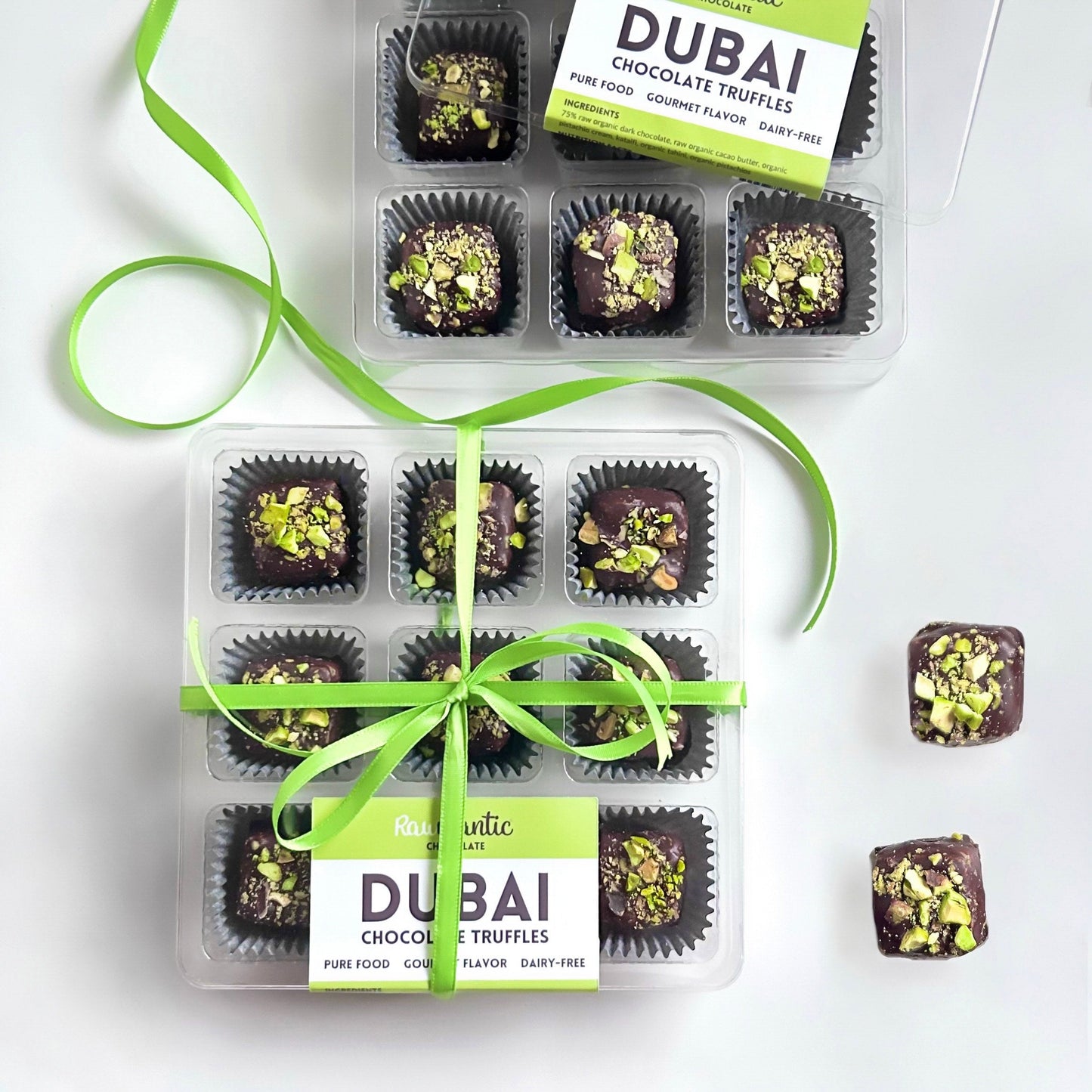 Dubai Chocolate knafeh Pistachio Chocolate truffle vegan 9pcs set