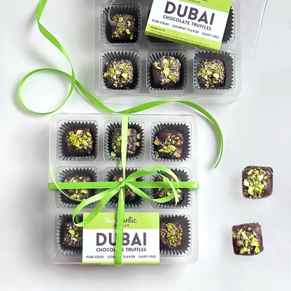 Dubai Chocolate knafeh Pistachio Chocolate truffle vegan 9pcs set