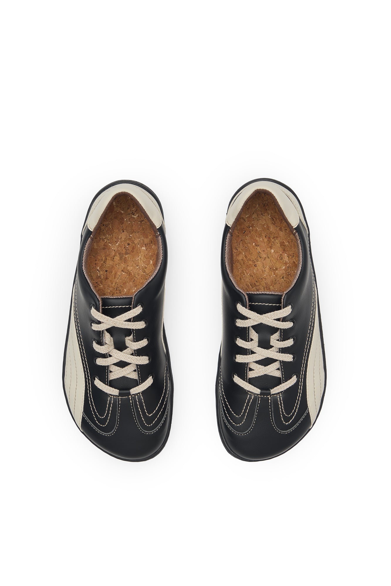 BARE 1 PENGUIN – black & white vegan barefoot shoes made from plant-based leather