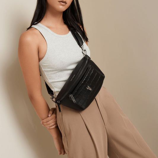 Bright Spark Crossbody - Noir + Gunmetal
