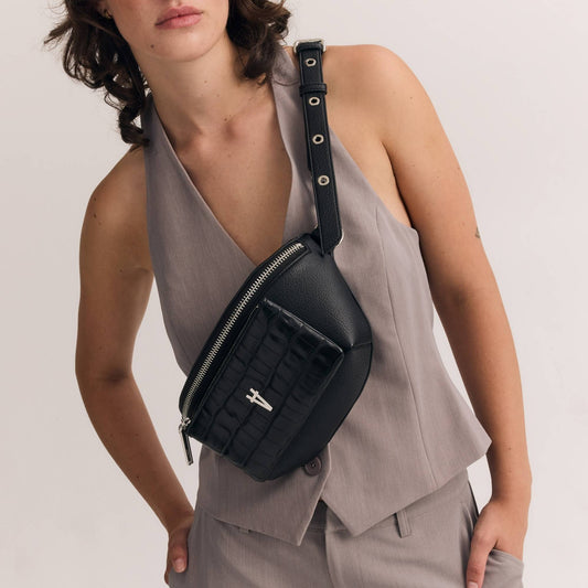 Bright Spark Crossbody - Noir + Silver
