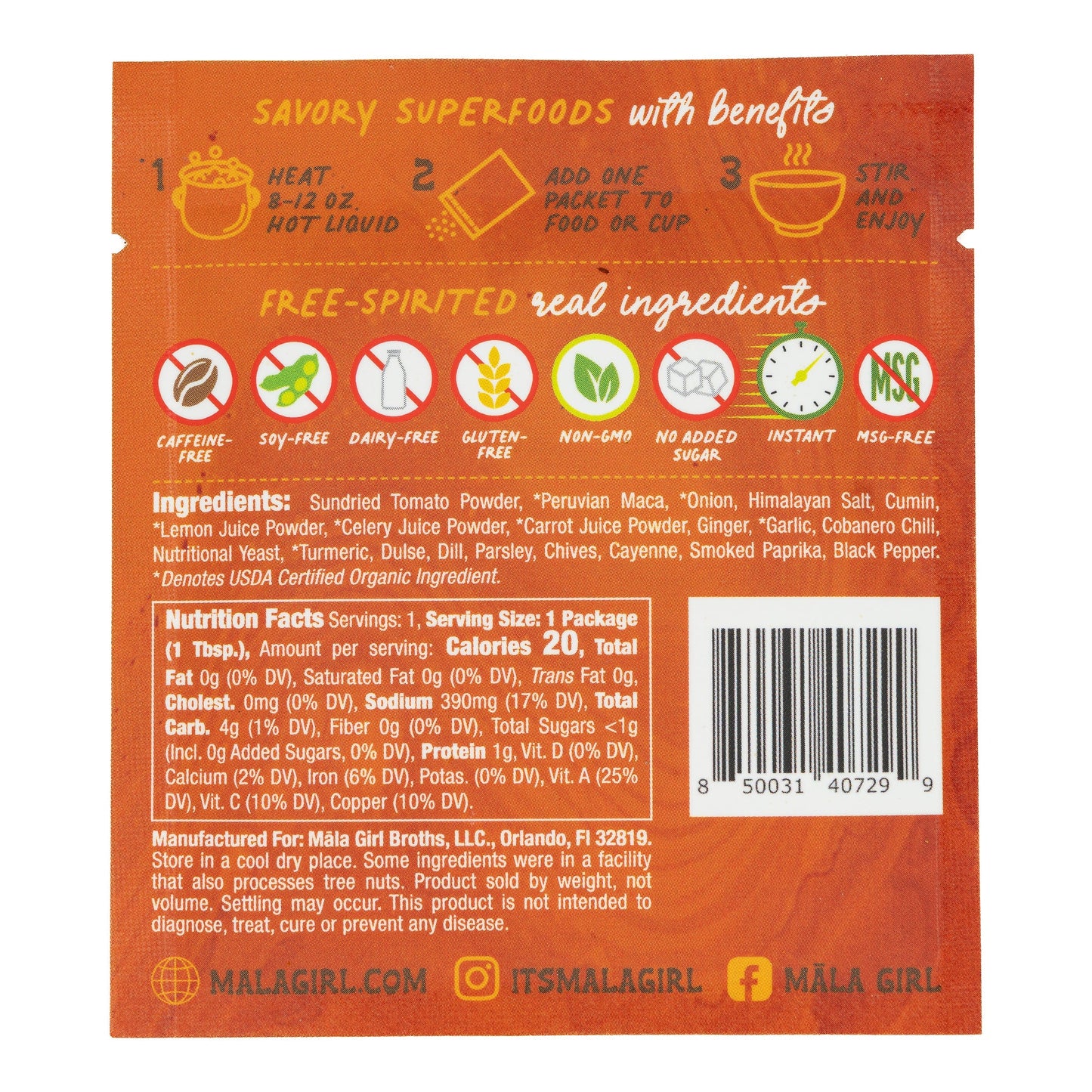 Mala Girl Broth Powder Peruvian Maca