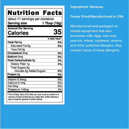 Freeze Dried Banana Powder - Vegan America