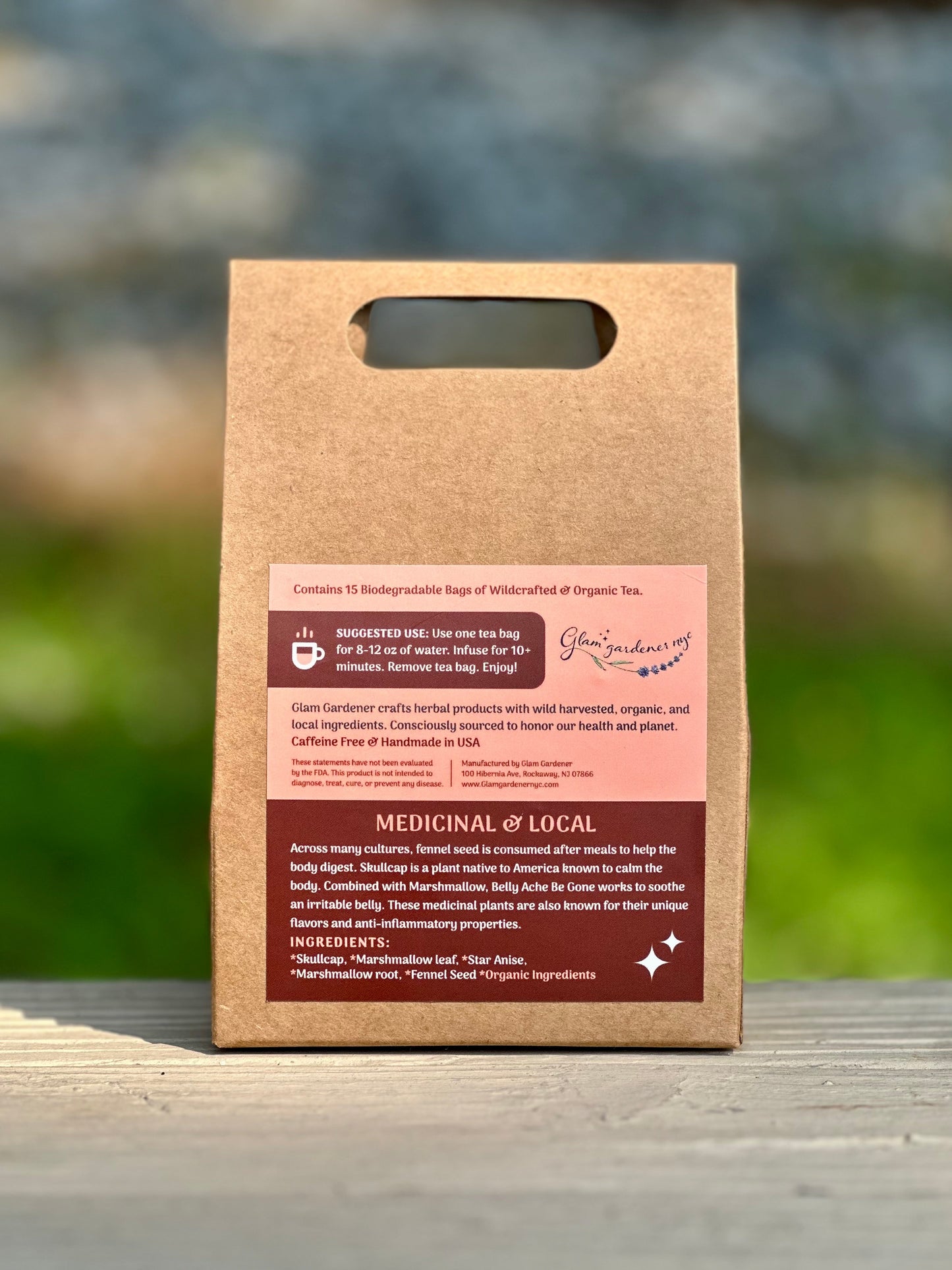 Belly Ache Be Gone • Pre-bagged herbal tea for digestive support with Marshmallow Root, Skullcap, Star Anise & Fennel Seed