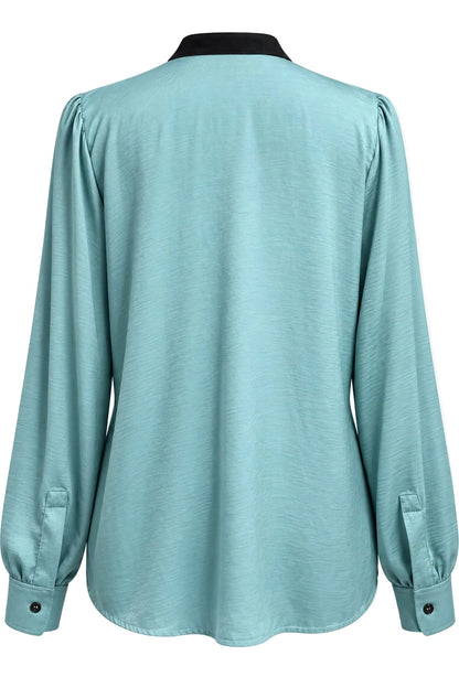 Ocean Scarf Relaxed Blouse