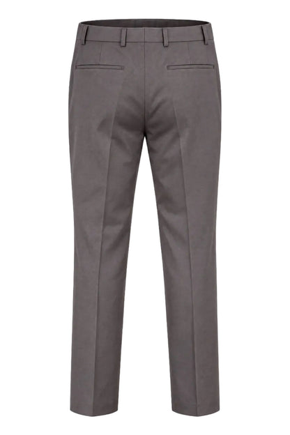 GREY SATIN ORGANIC COTTON TROUSERS
