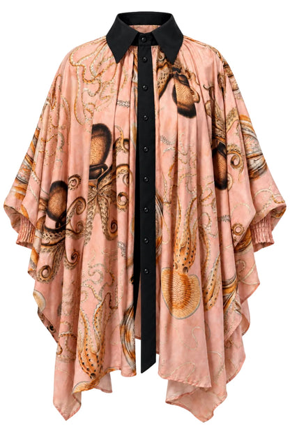 OCTOPUS DRAPED BLOUSE