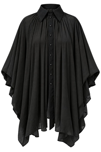 OVERSIZED EUCALYPTUS SILK BLOUSE