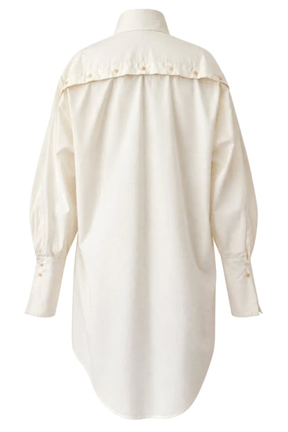 OVERSIZED ORGANIC COTTON SMOKING SHIRT
