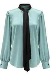 Ocean Scarf Relaxed Blouse