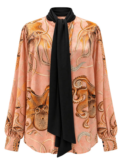 Octopus Lyocell Relaxed Blouse