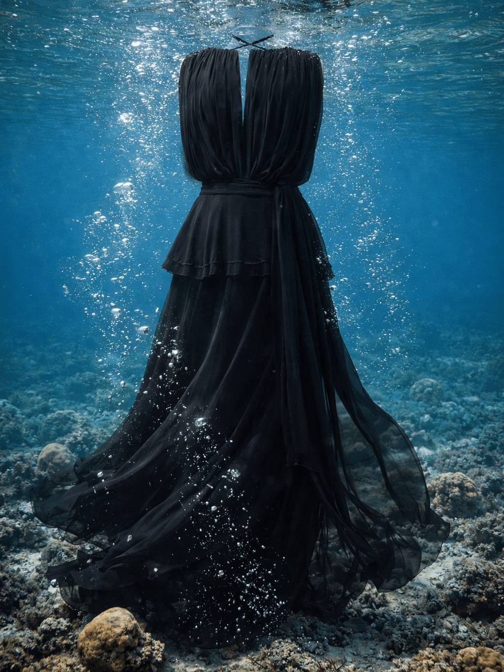 Midnight Drape Evening Gown — Eucalyptus Silk - Vegan America