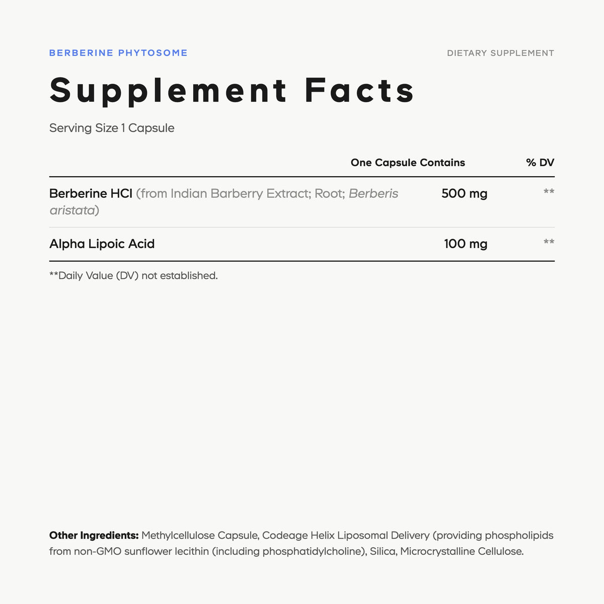 Berberine Phytosome+ - Vegan America