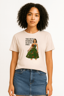 Best Fashion is Guilt Free Premium Tshirt, 100% Cotton - Vegan America
