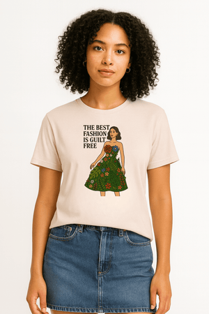 Best Fashion is Guilt Free Premium Tshirt, 100% Cotton - Vegan America