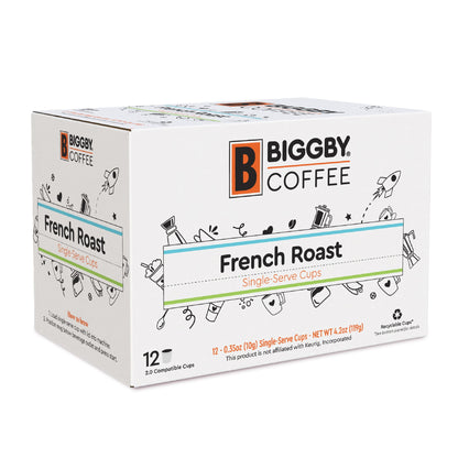 Biggby French Roast 12ct Single Serve 100% Farm Direct Coffee - Vegan America