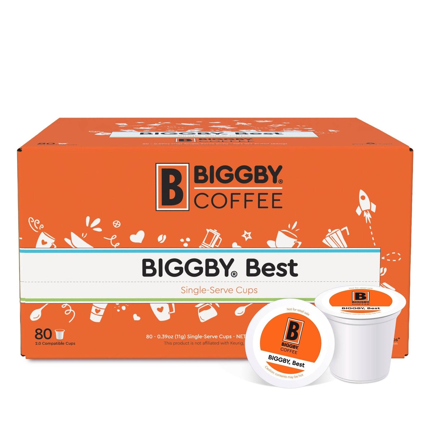 Biggby Best 80ct Single Serve 100% Farm Direct Coffee - Vegan America