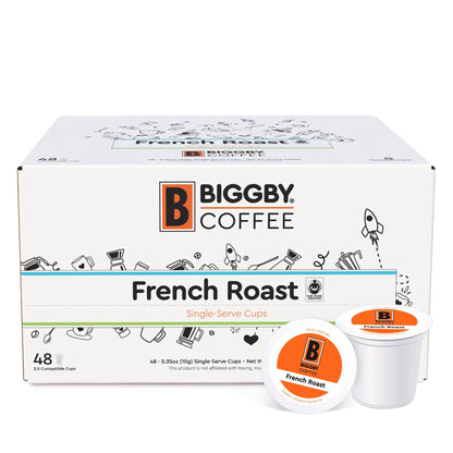 Biggby French Roast 48ct Single Serve 100% Farm Direct Coffee