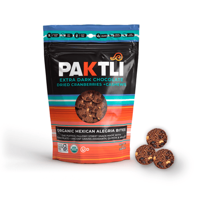 NEW Extra Dark Chocolate Alegria Bites w/ Cranberries + Cashews - Vegan America