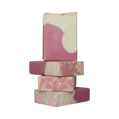 Black Raspberry Vanilla Bar Soap in a stack