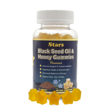 Stars Black Seed Oil & Honey Gummies + Vitamin C Biotin Apple Cider Vinegar Turmeric & BeetRoot