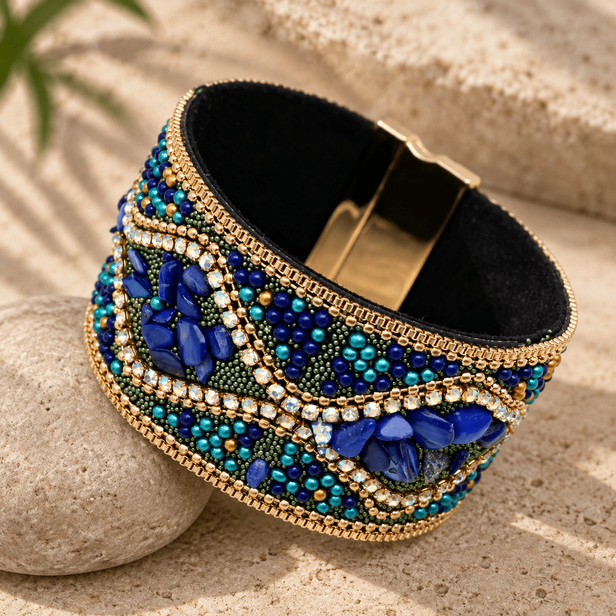 Boho Sparkle Magnetic Cuff Bracelet - Vegan America