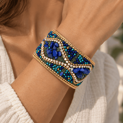 Boho Sparkle Magnetic Cuff Bracelet - Vegan America