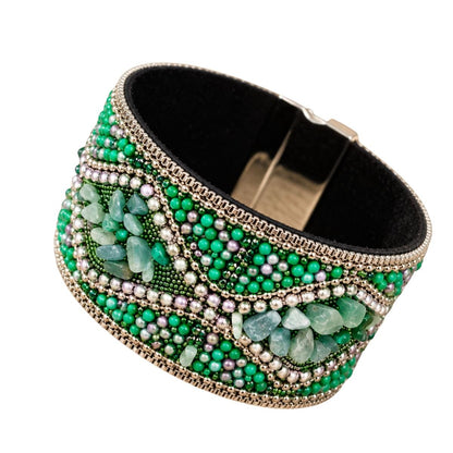 Boho Sparkle Magnetic Cuff Bracelet - Vegan America