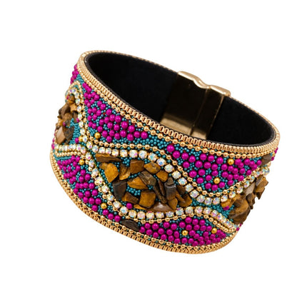 Boho Sparkle Magnetic Cuff Bracelet - Vegan America