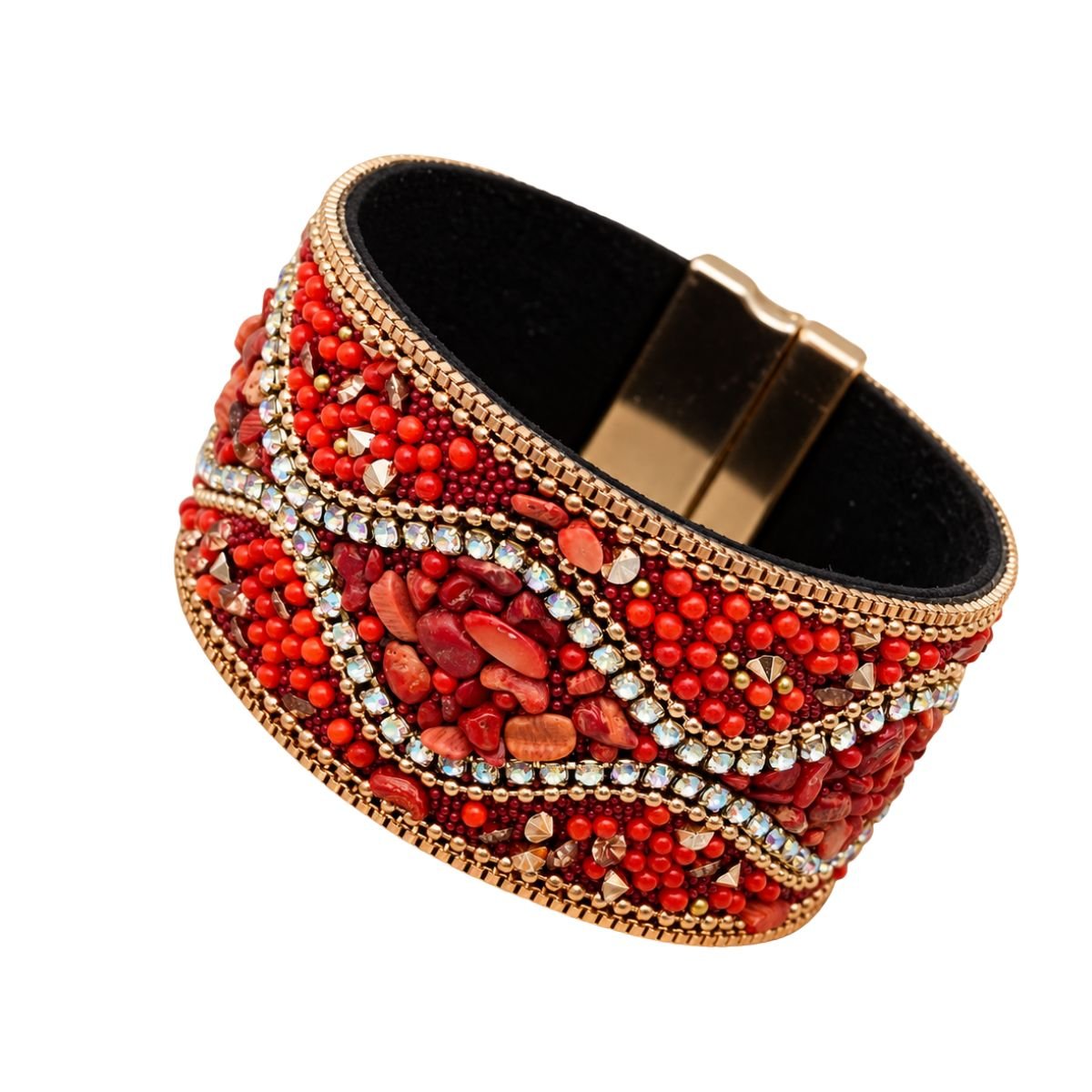 Boho Sparkle Magnetic Cuff Bracelet - Vegan America