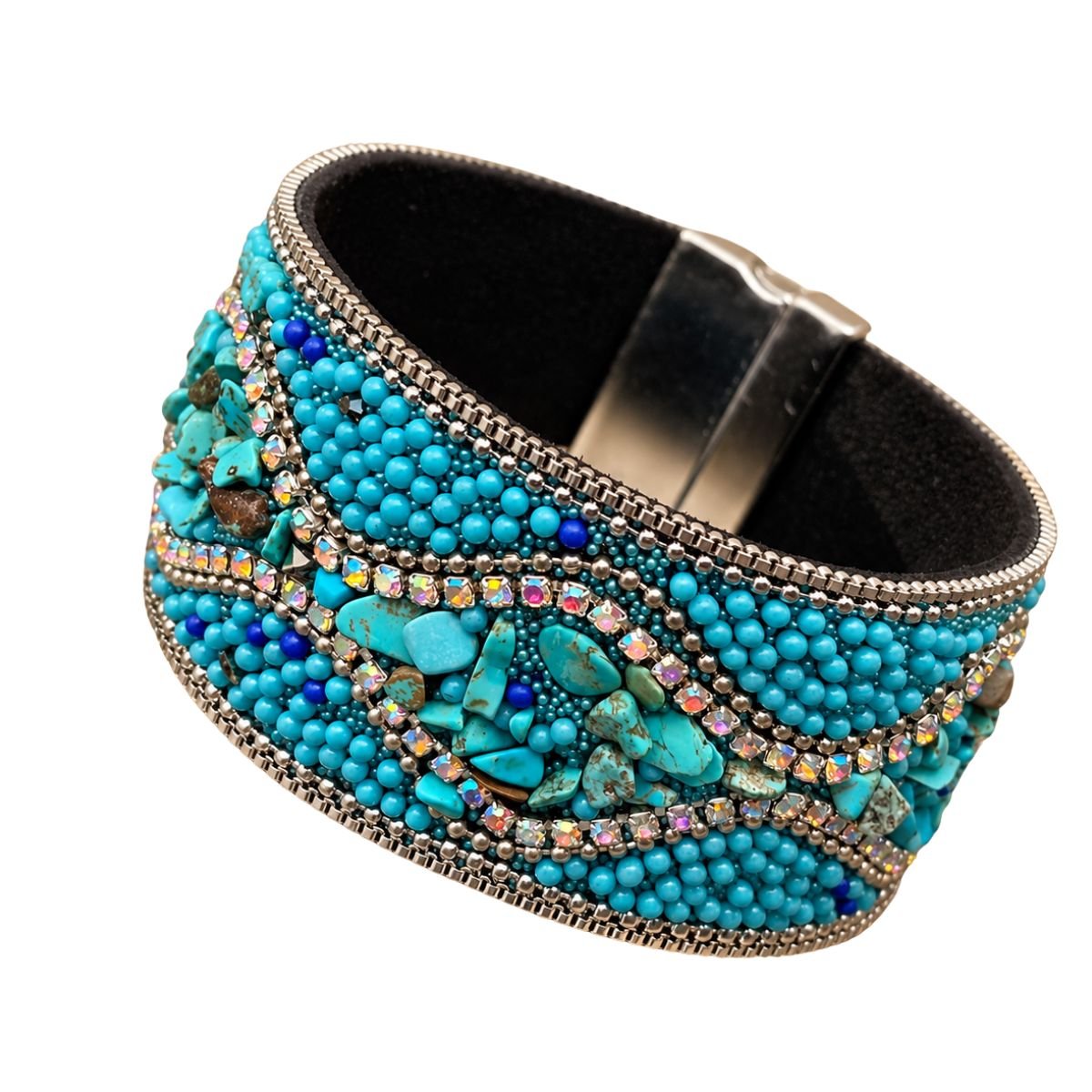 Boho Sparkle Magnetic Cuff Bracelet - Vegan America
