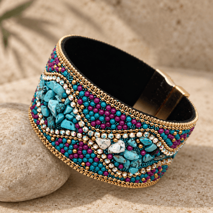 Boho Sparkle Magnetic Cuff Bracelet - Vegan America