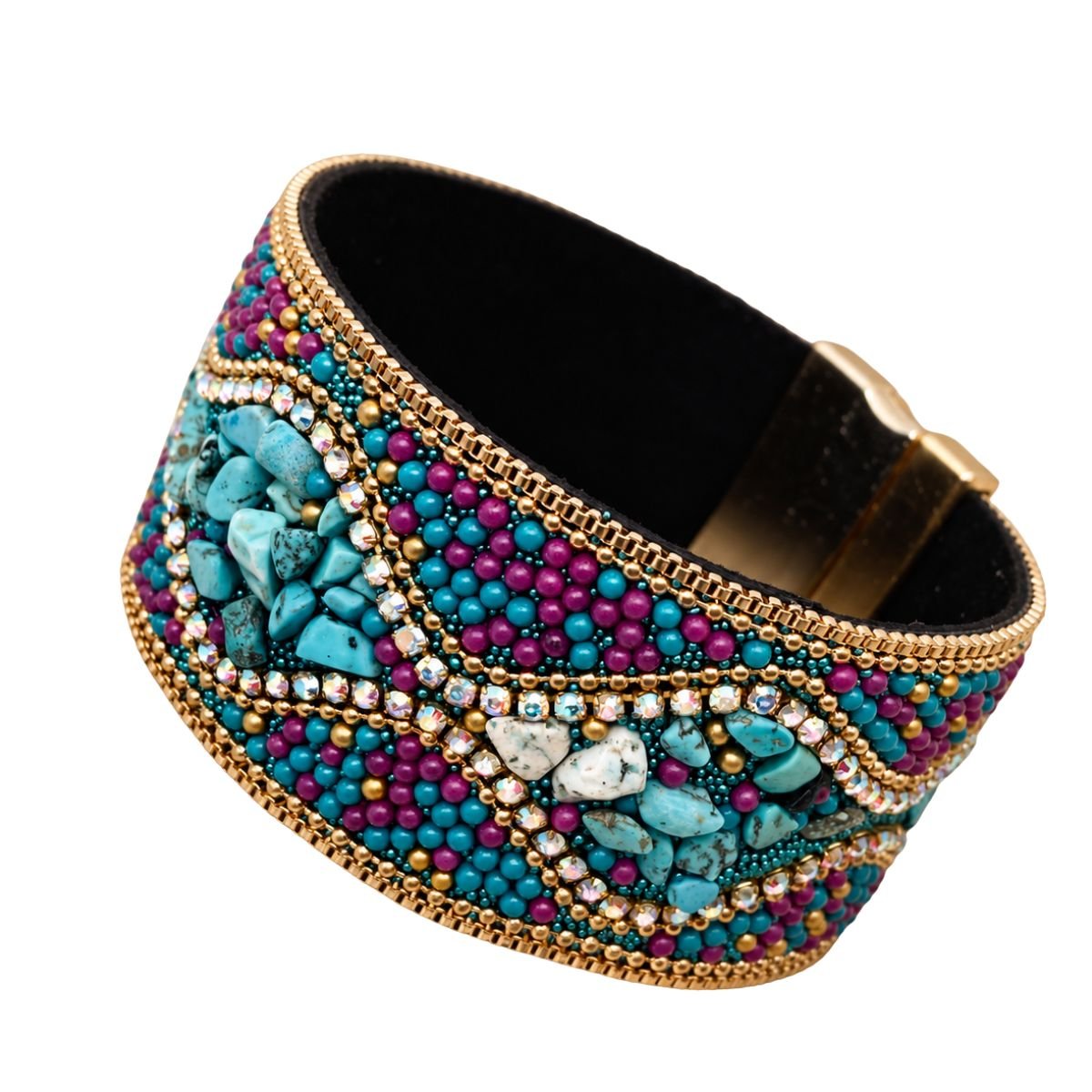 Boho Sparkle Magnetic Cuff Bracelet - Vegan America