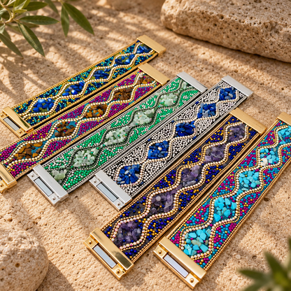 Boho Sparkle Magnetic Cuff Bracelet - Vegan America