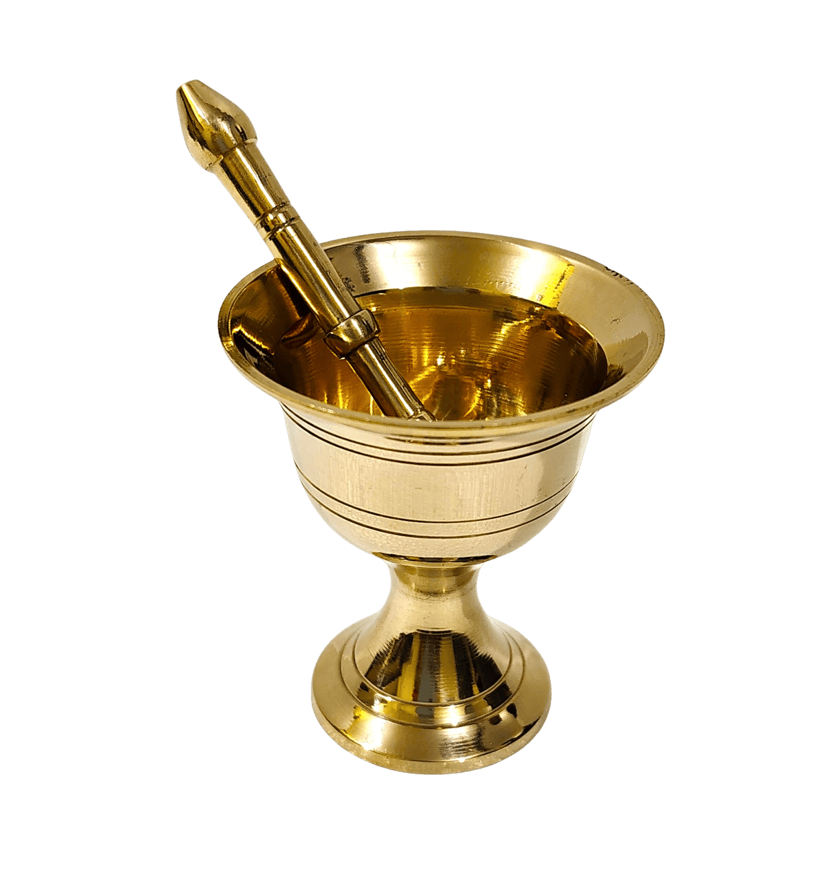 Mini Brass Mortar & Pestle for Saffron – Traditional Handcrafted Design - Vegan America
